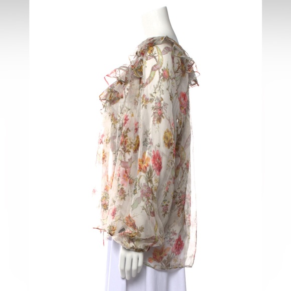 Needle & Thread Floral Print Ruffle Blouse - Picture 2 of 7